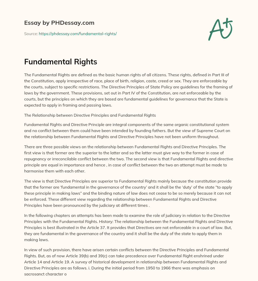 fundamental rights short essay