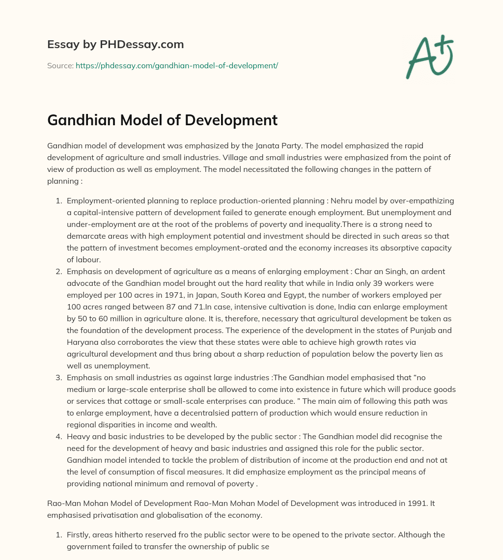 definition of development essay