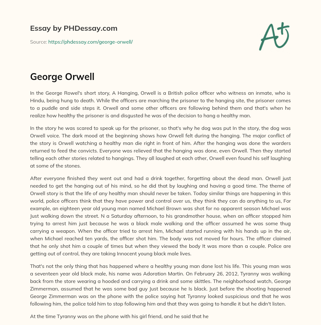 George Orwell essay