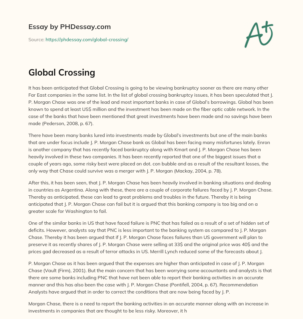 Global Crossing essay