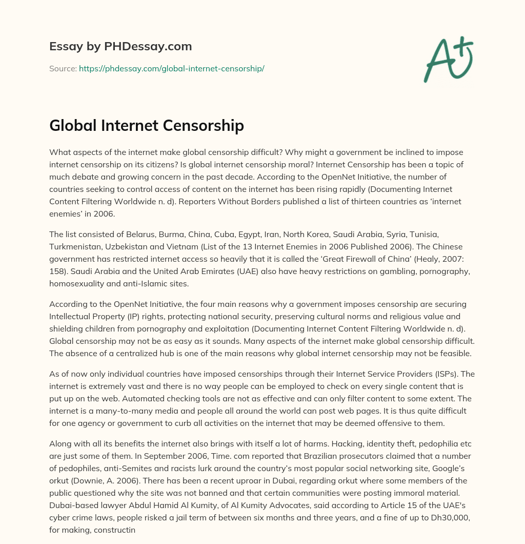 Global Censorship