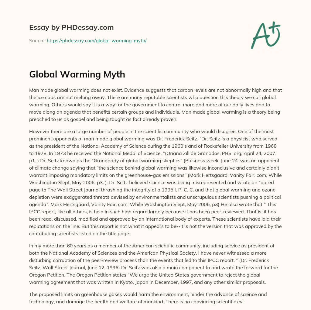 Global Warming Myth essay
