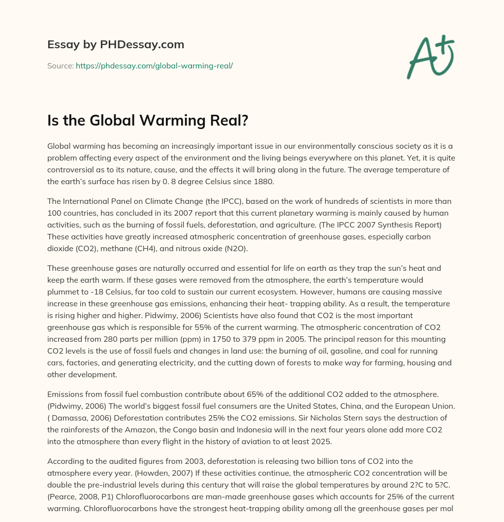Is the Global Warming Real? essay