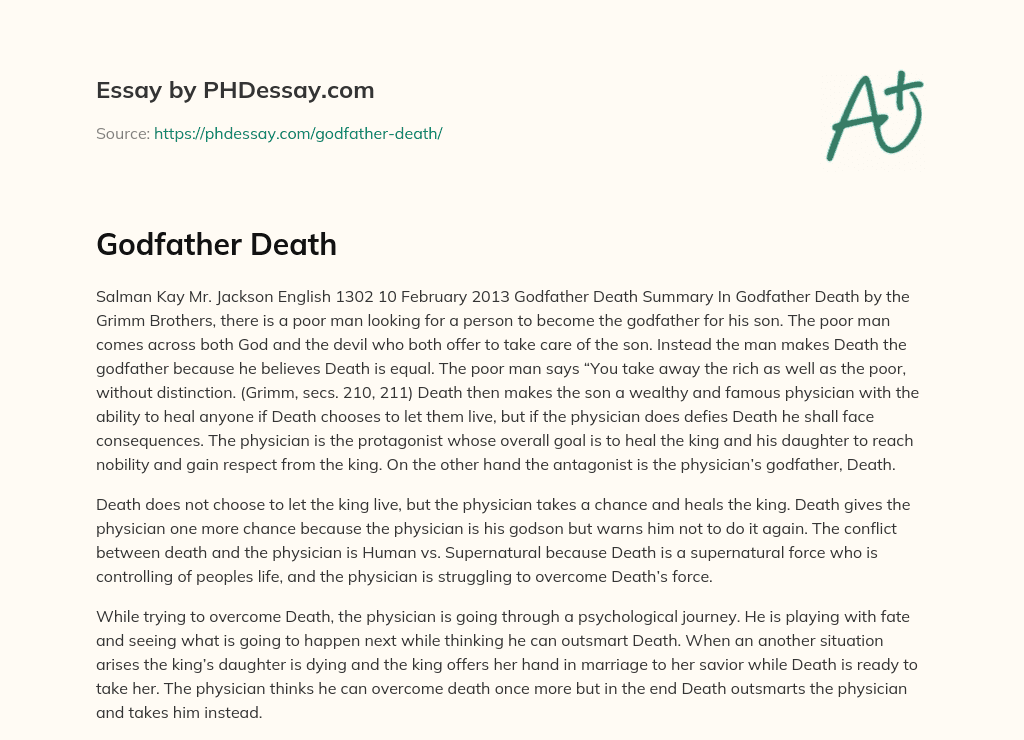 Godfather Death essay