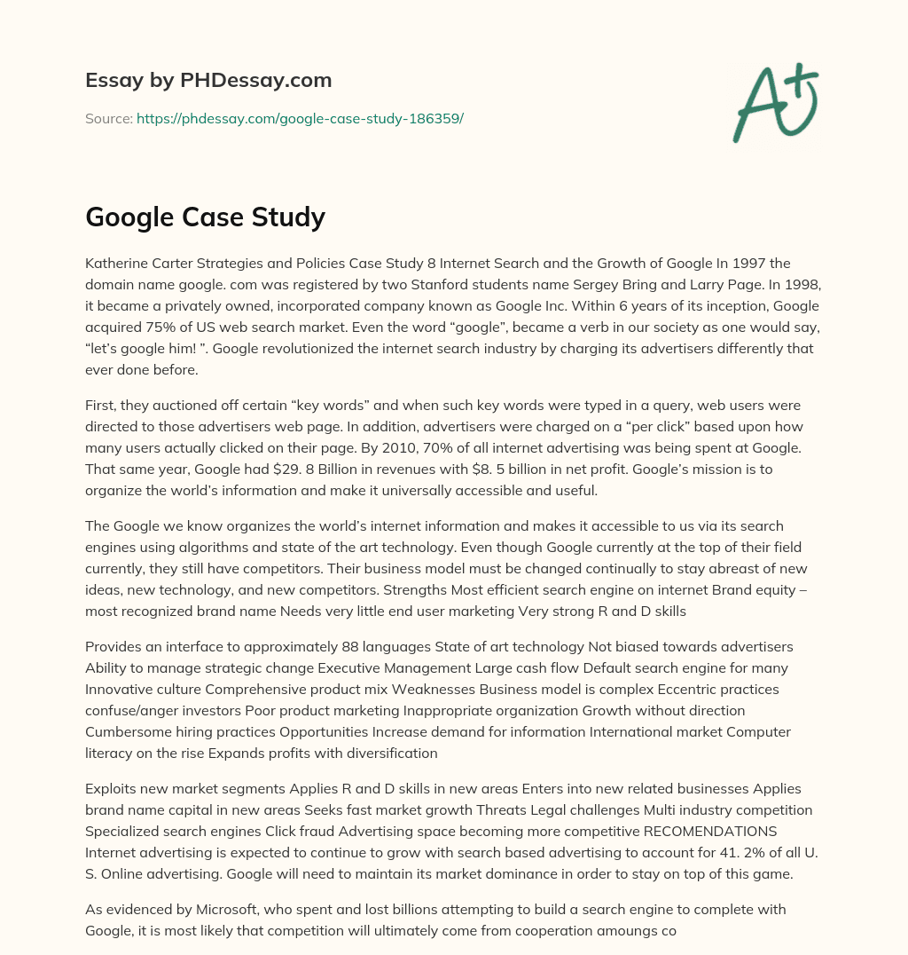 a case study on google