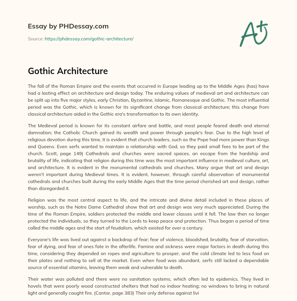 Gothic Architecture essay