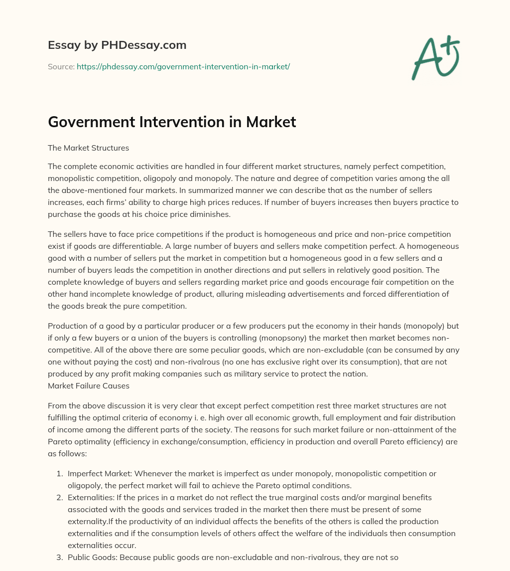 government-intervention-in-market-phdessay