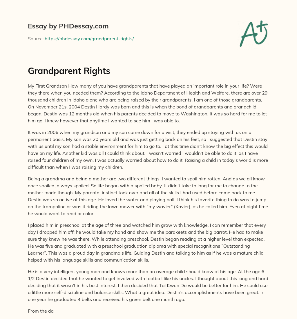 Grandparent Rights essay