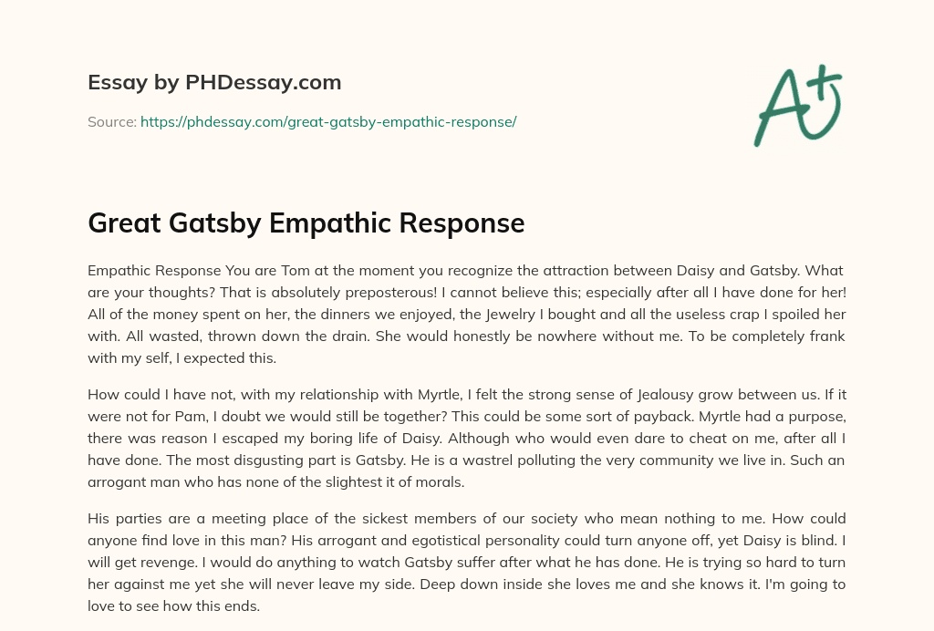 empathic response essay