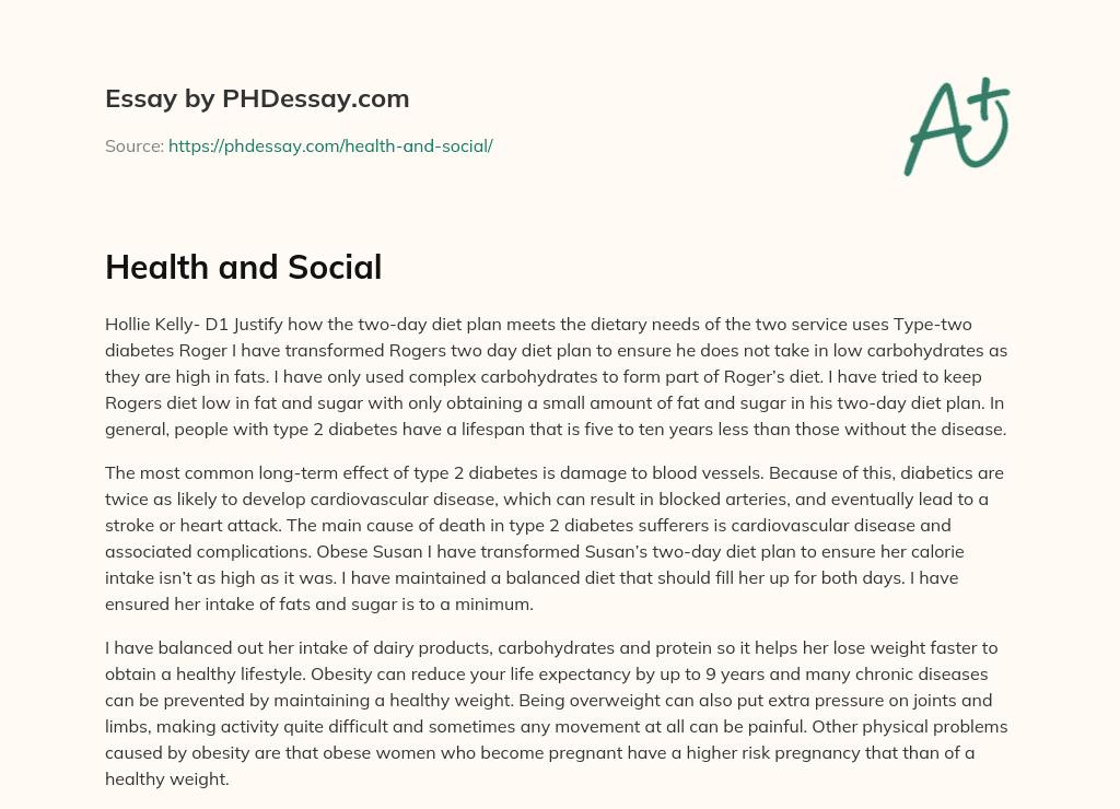 health and social essay