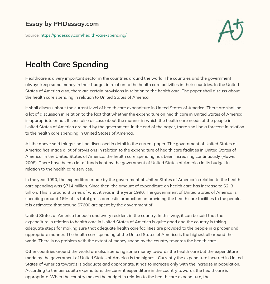 Health Care Spending essay