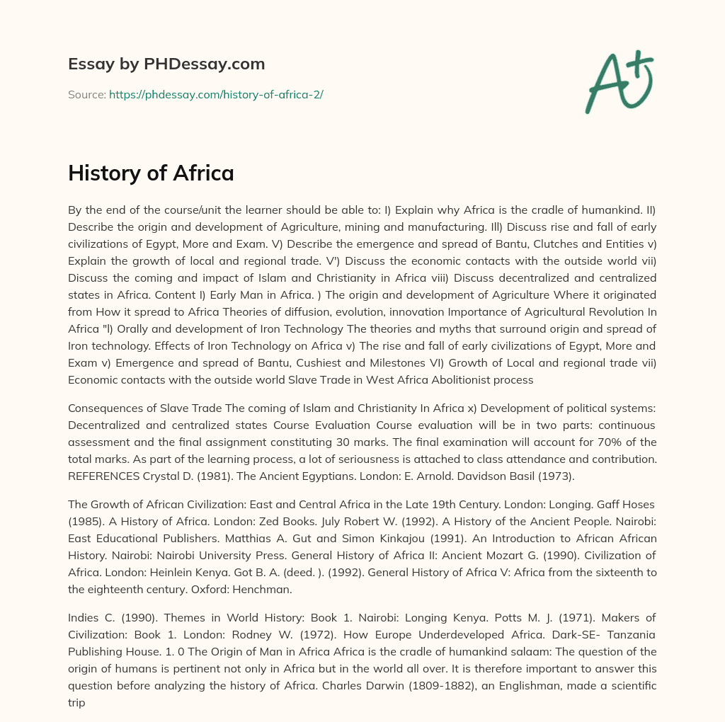 an image of africa essay summary