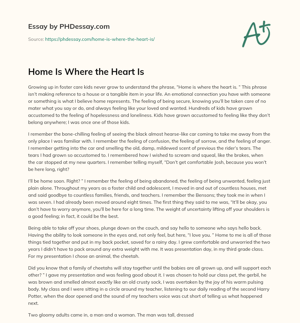 Home Is Where the Heart Is essay