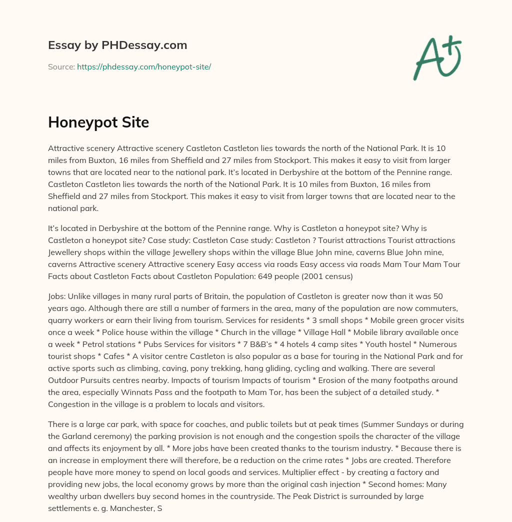 Honeypot Site essay
