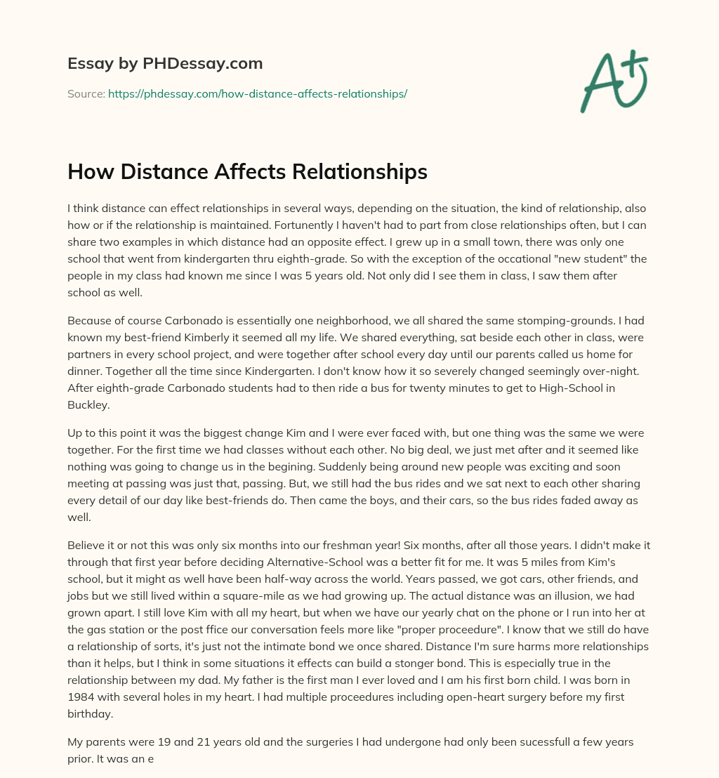 dissertation on long distance relationship