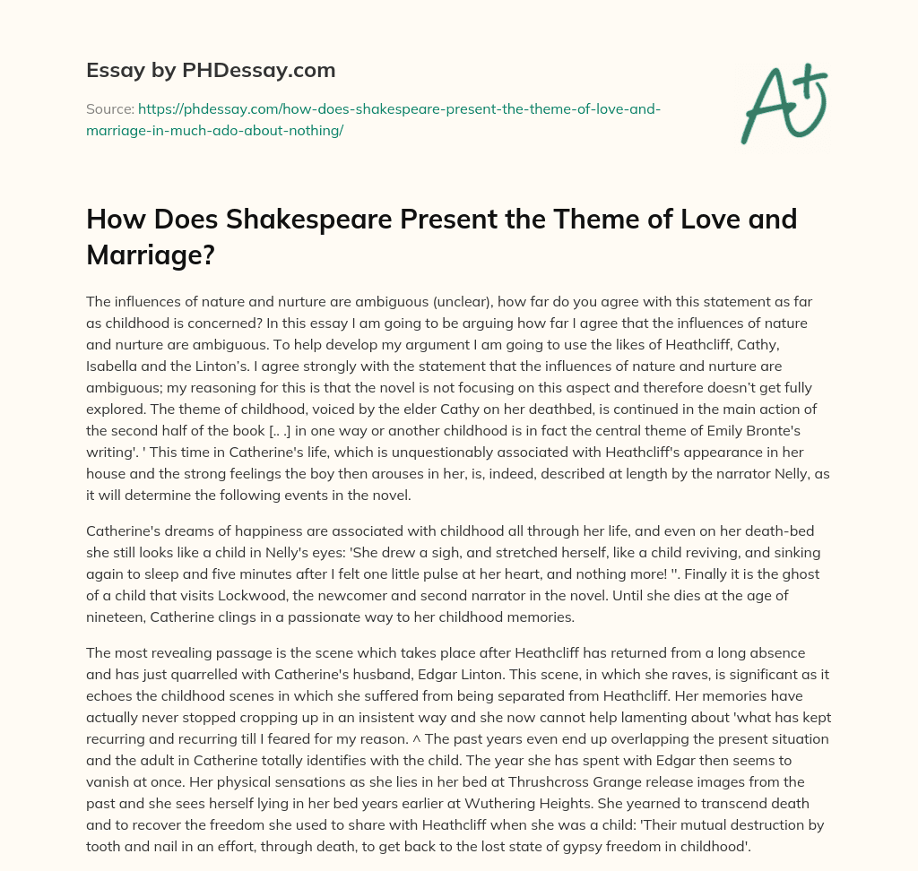 shakespeare essay about love