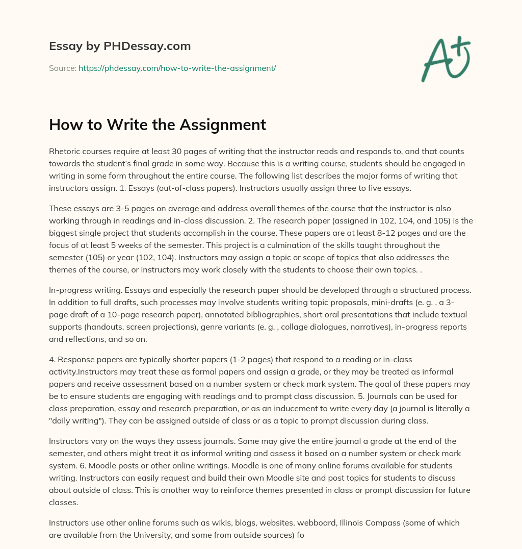 is assignment necessary essay