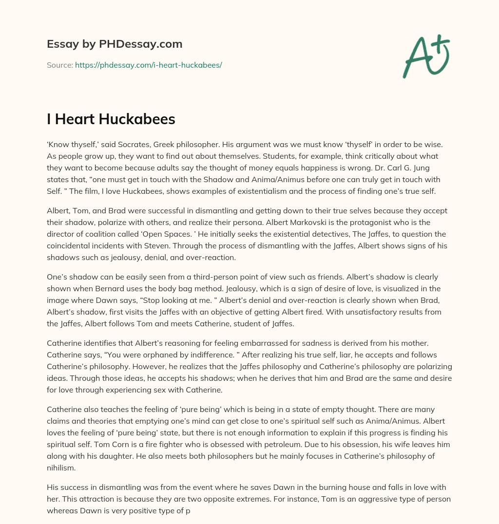 I Heart Huckabees essay