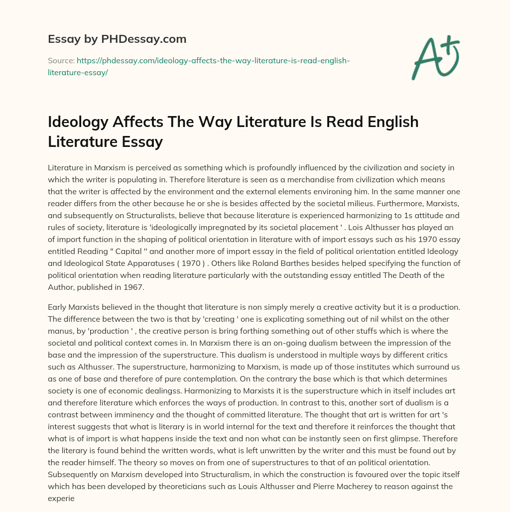 write an essay about your ideology in life