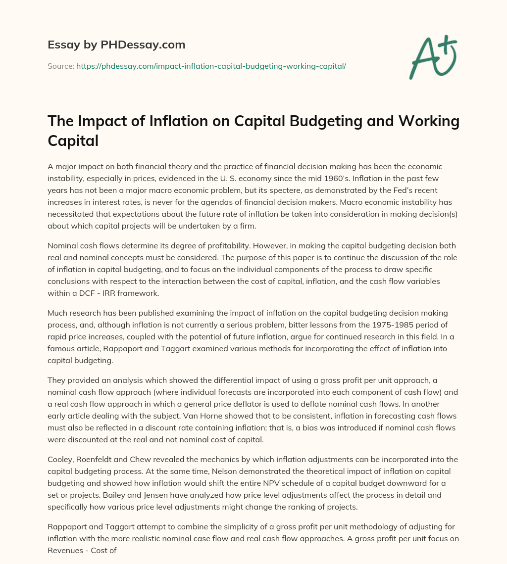 essay questions on capital budgeting