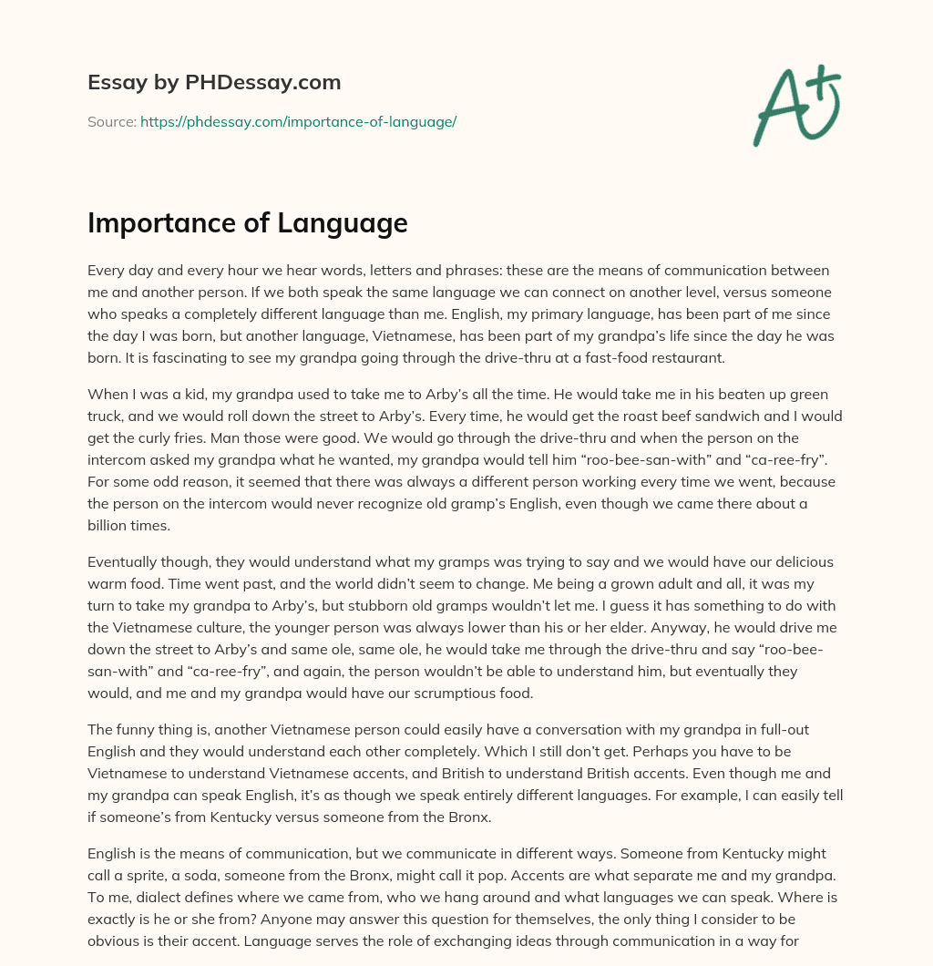 importance of regional language essay