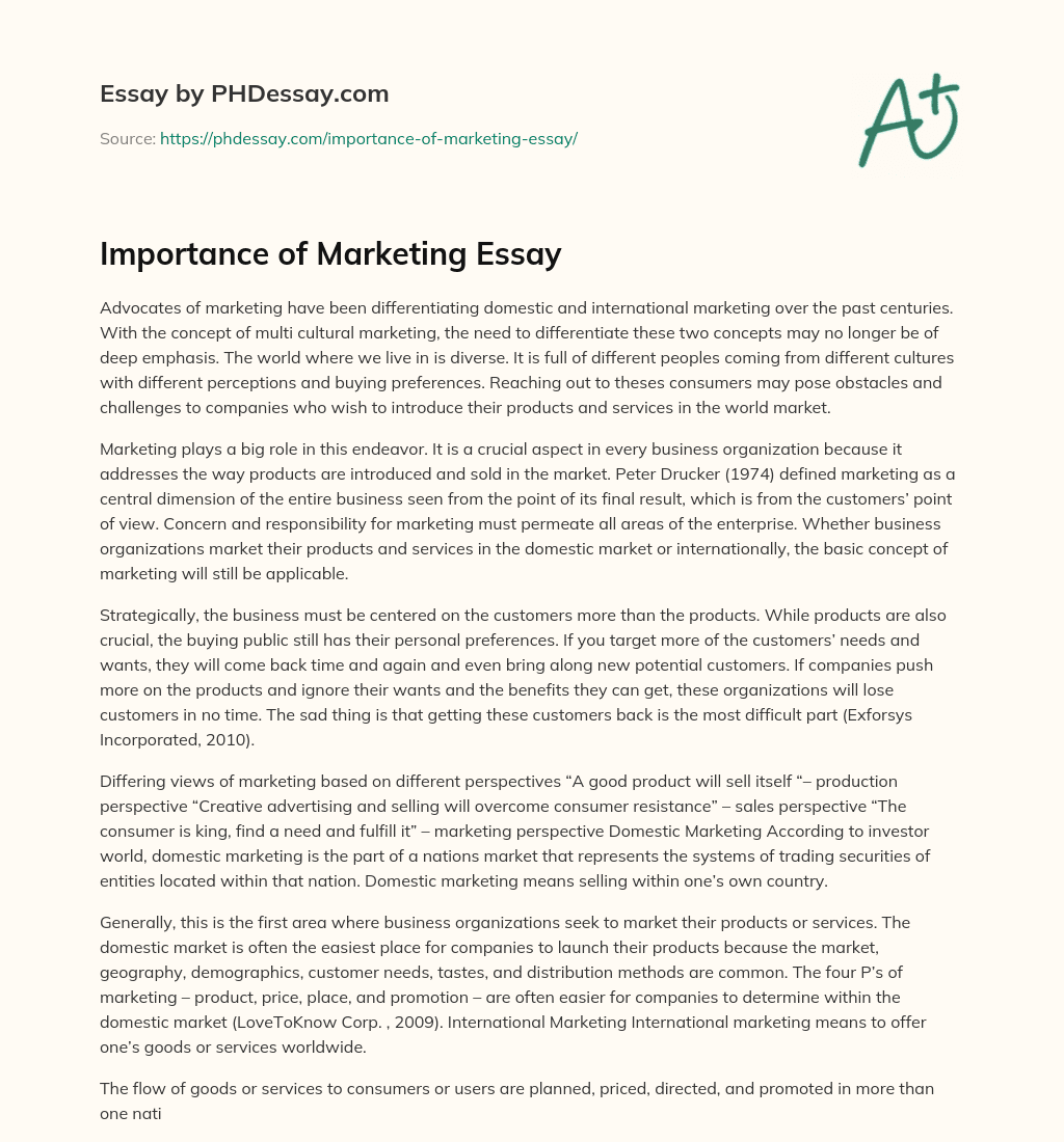 importance of direct marketing essay