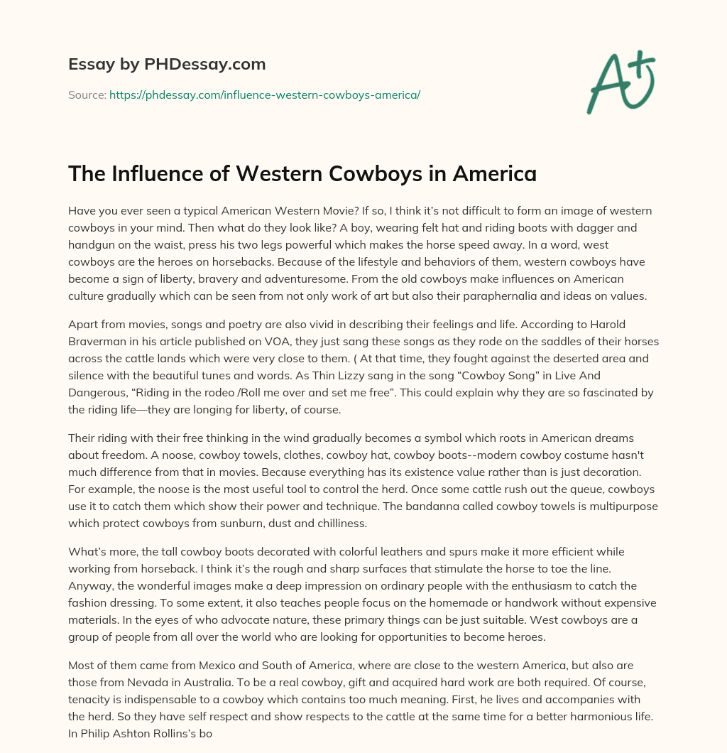 western about you essay reddit