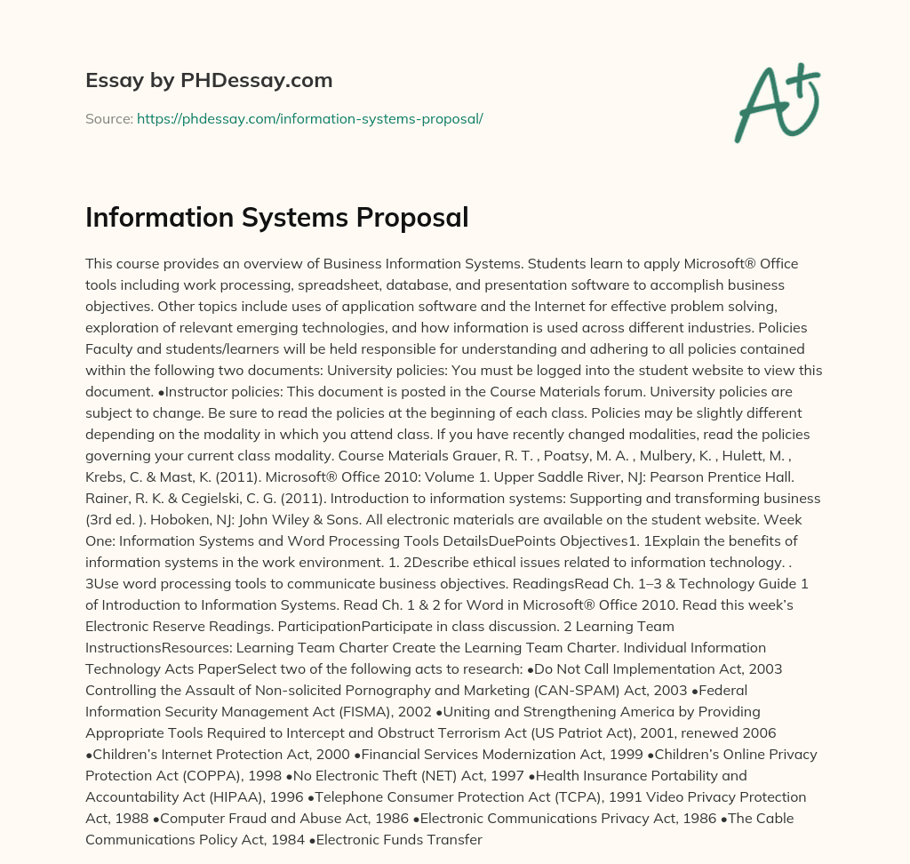 research paper about information systems