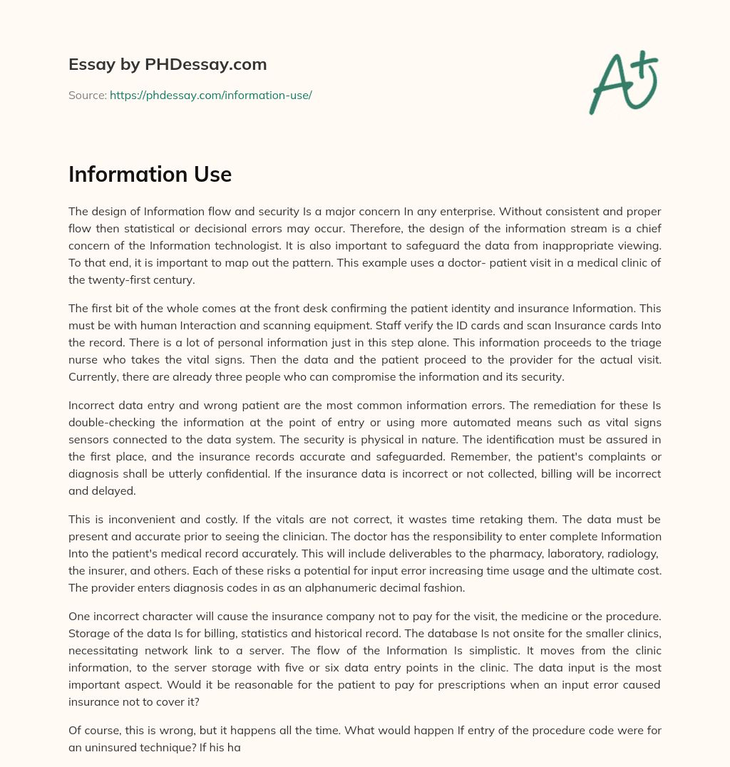 Information Use essay