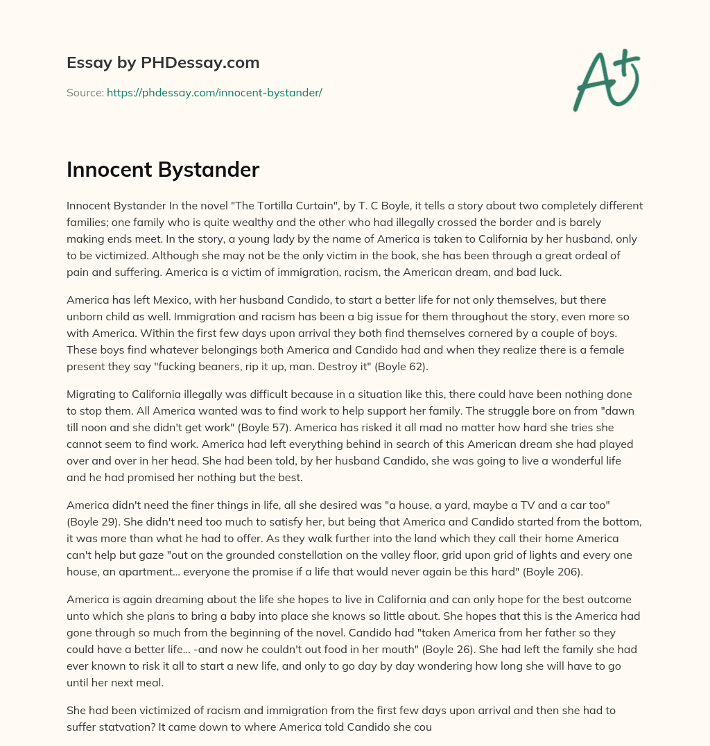 Innocent Bystander essay