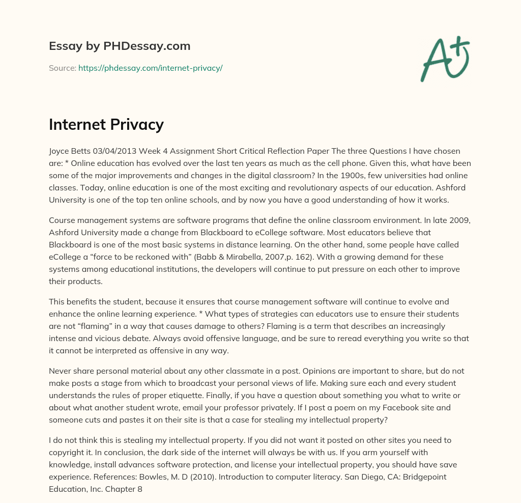 internet privacy essay 1000 words