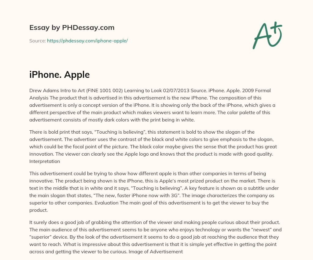 essay on apple iphone