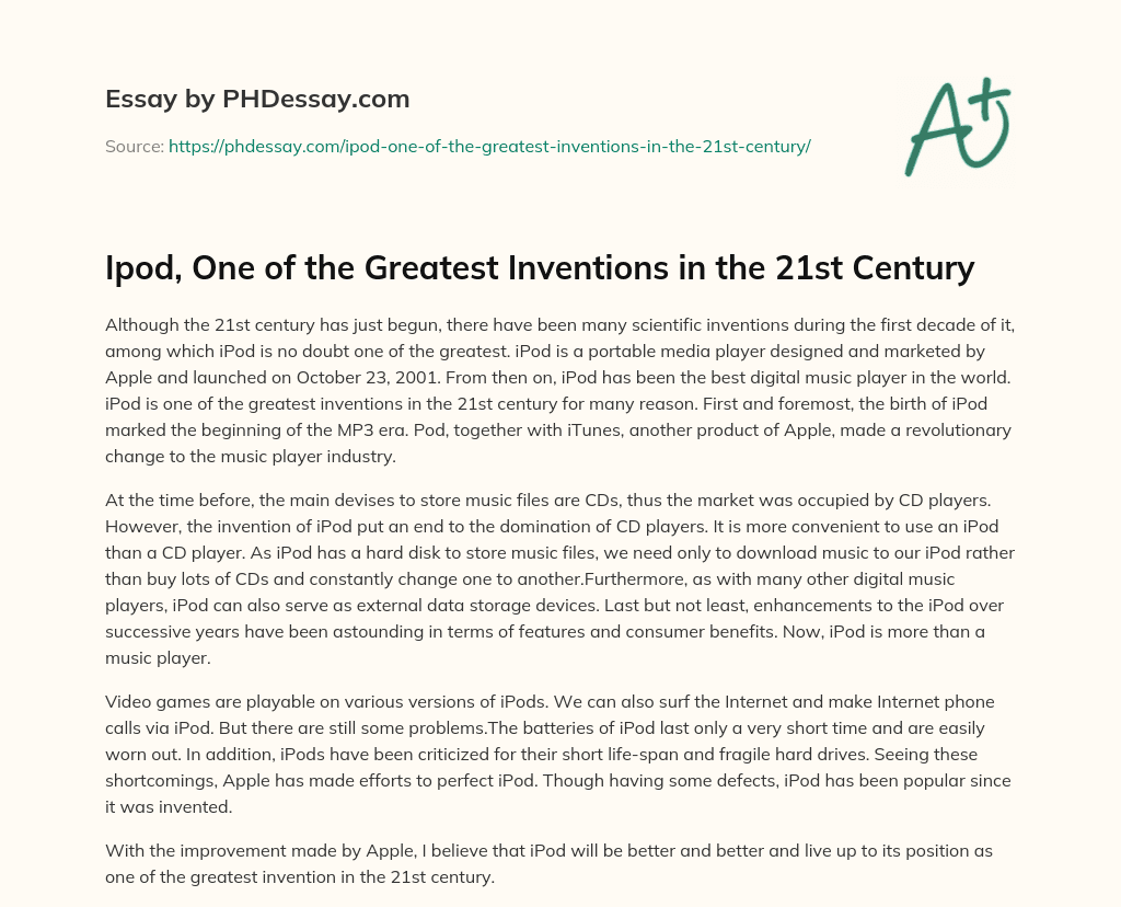 short essay about inventions