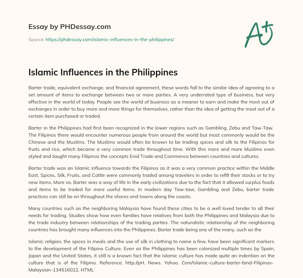 Islamic Influences in the Philippines essay