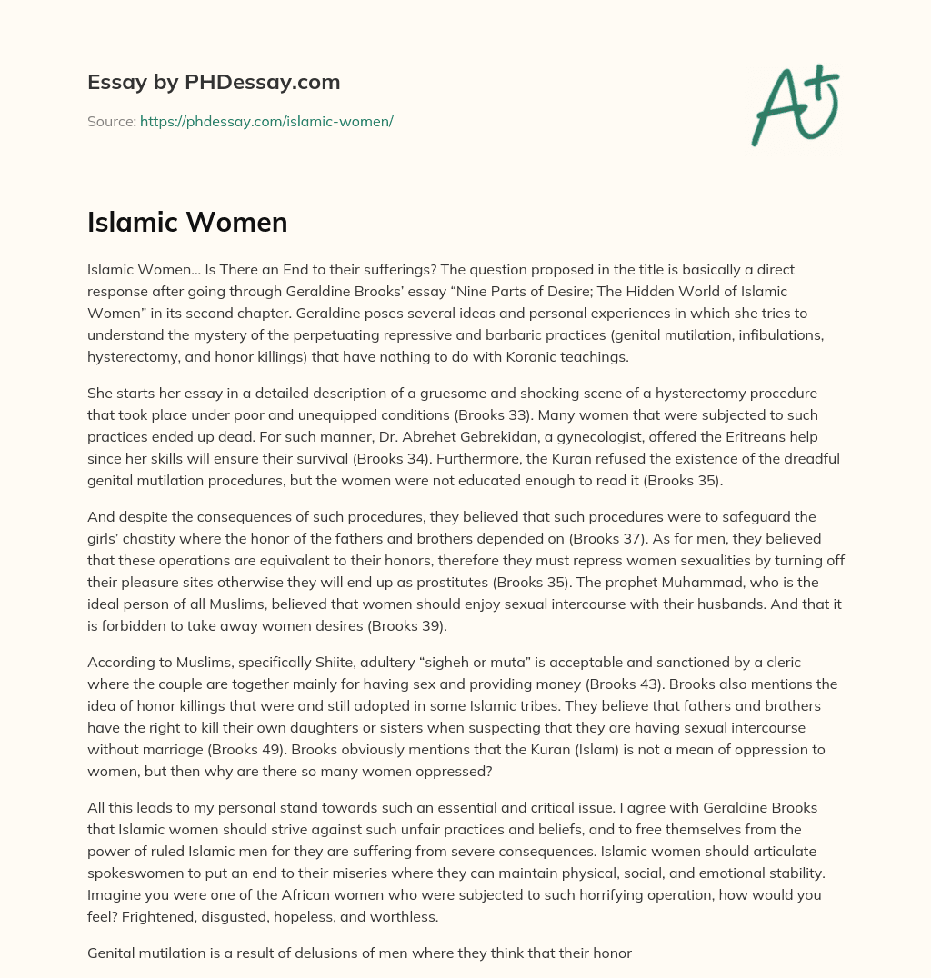 Islamic Women essay