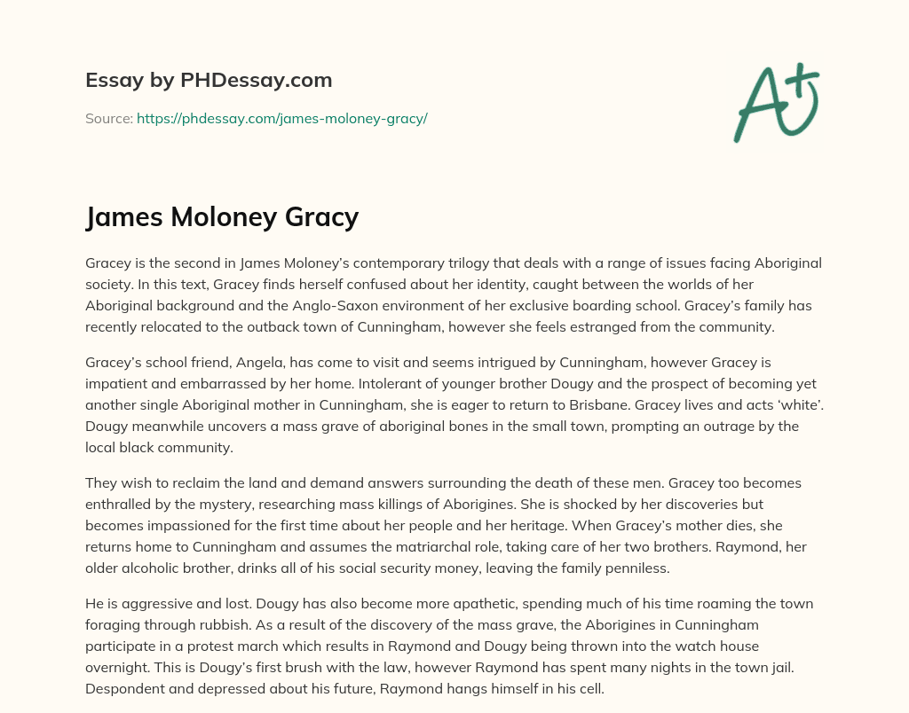 James Moloney Gracy essay