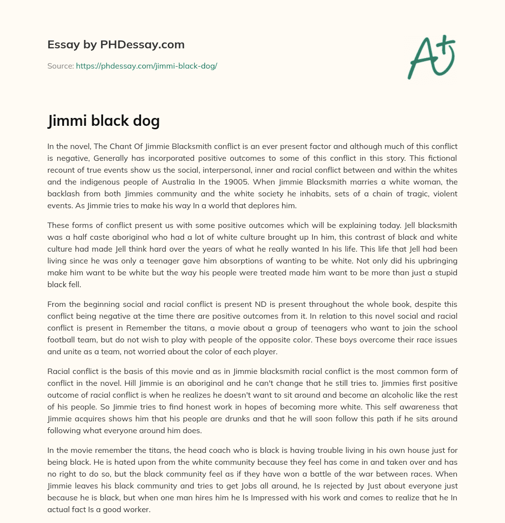 Jimmi black dog essay