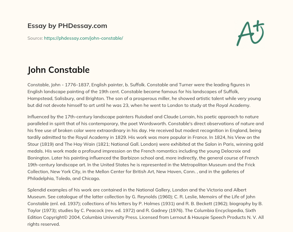 John Constable essay