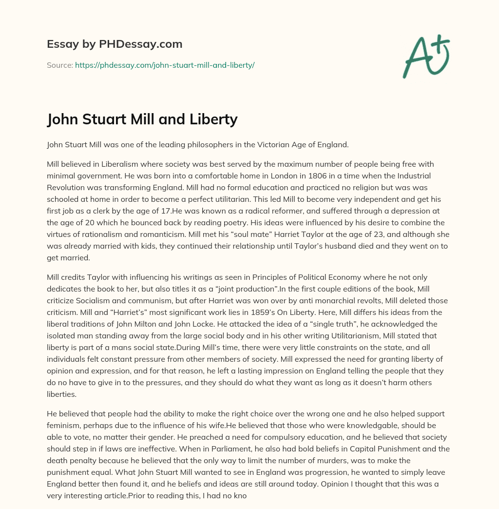 js mill essay on liberty