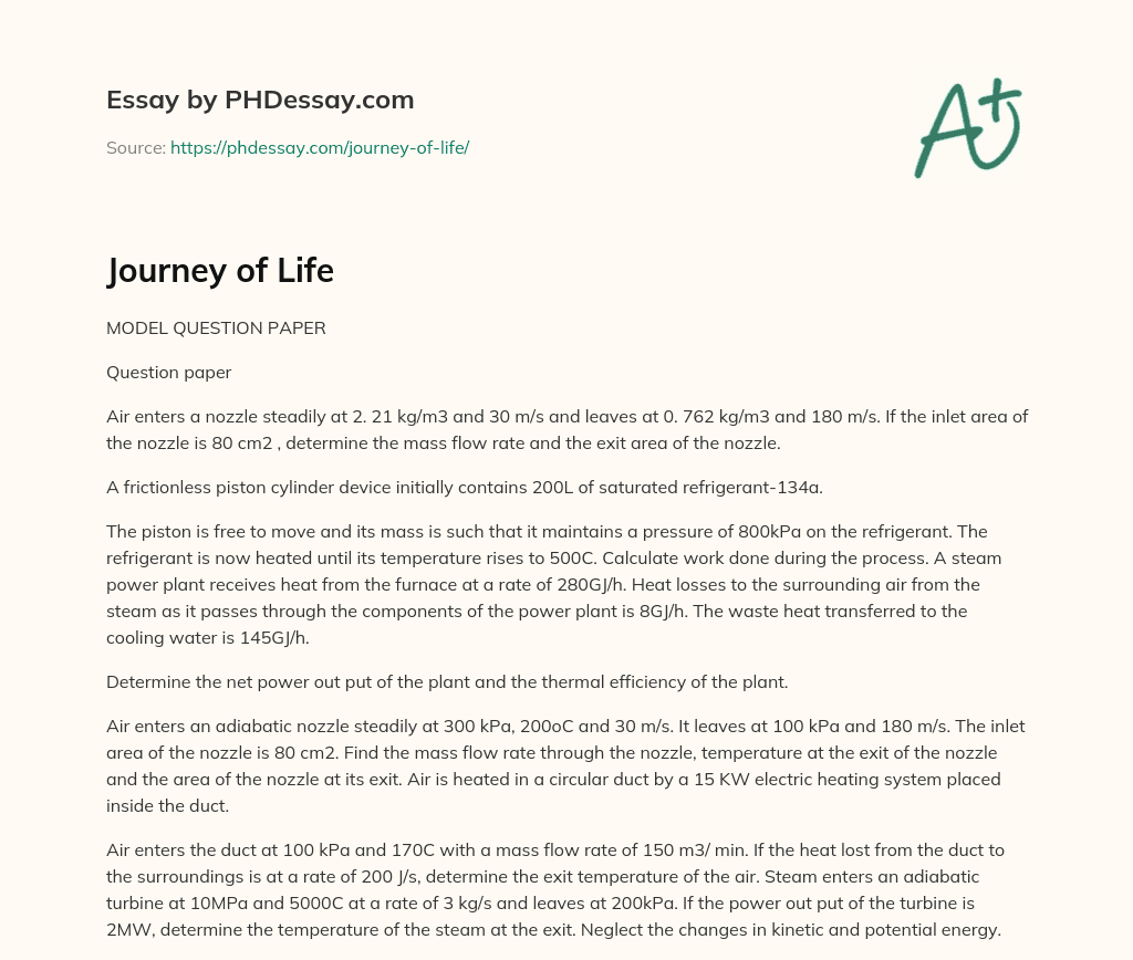 journey about life essay