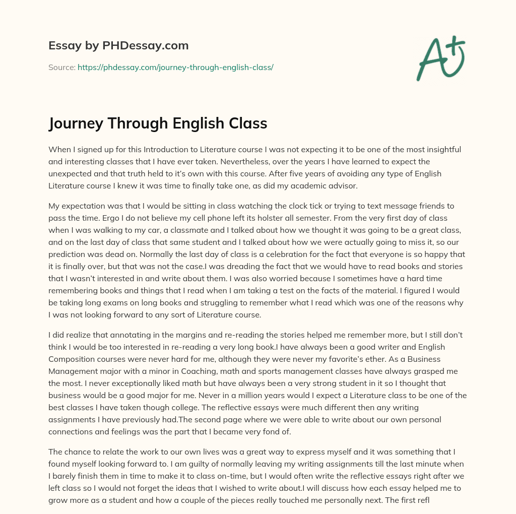 class journey essay