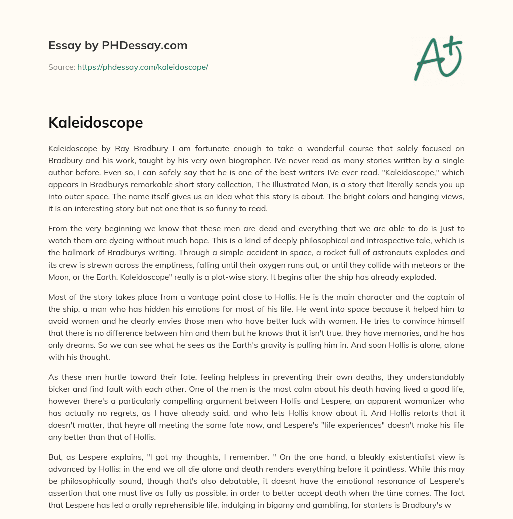 Kaleidoscope essay