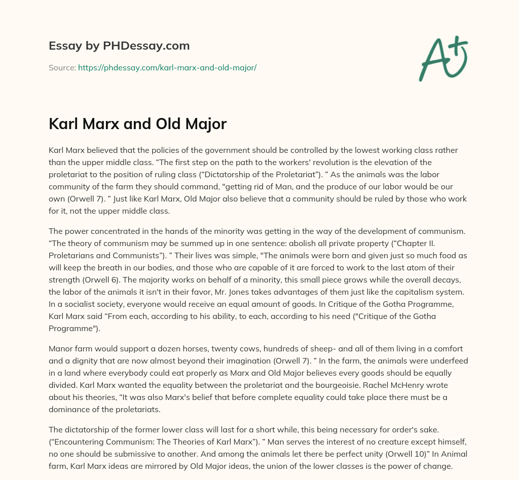 karl marx thesis statement