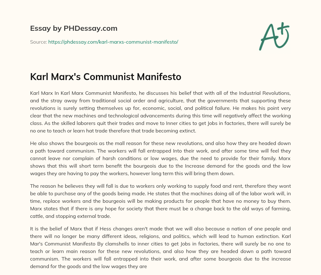 essay about communist