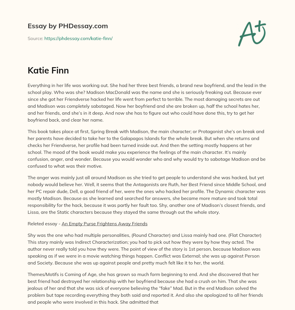 Friendverse Hack Sabotages Teen’s Perfect Life essay