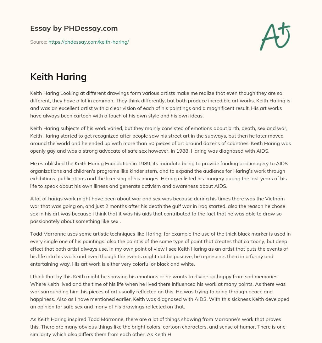 Keith Haring essay