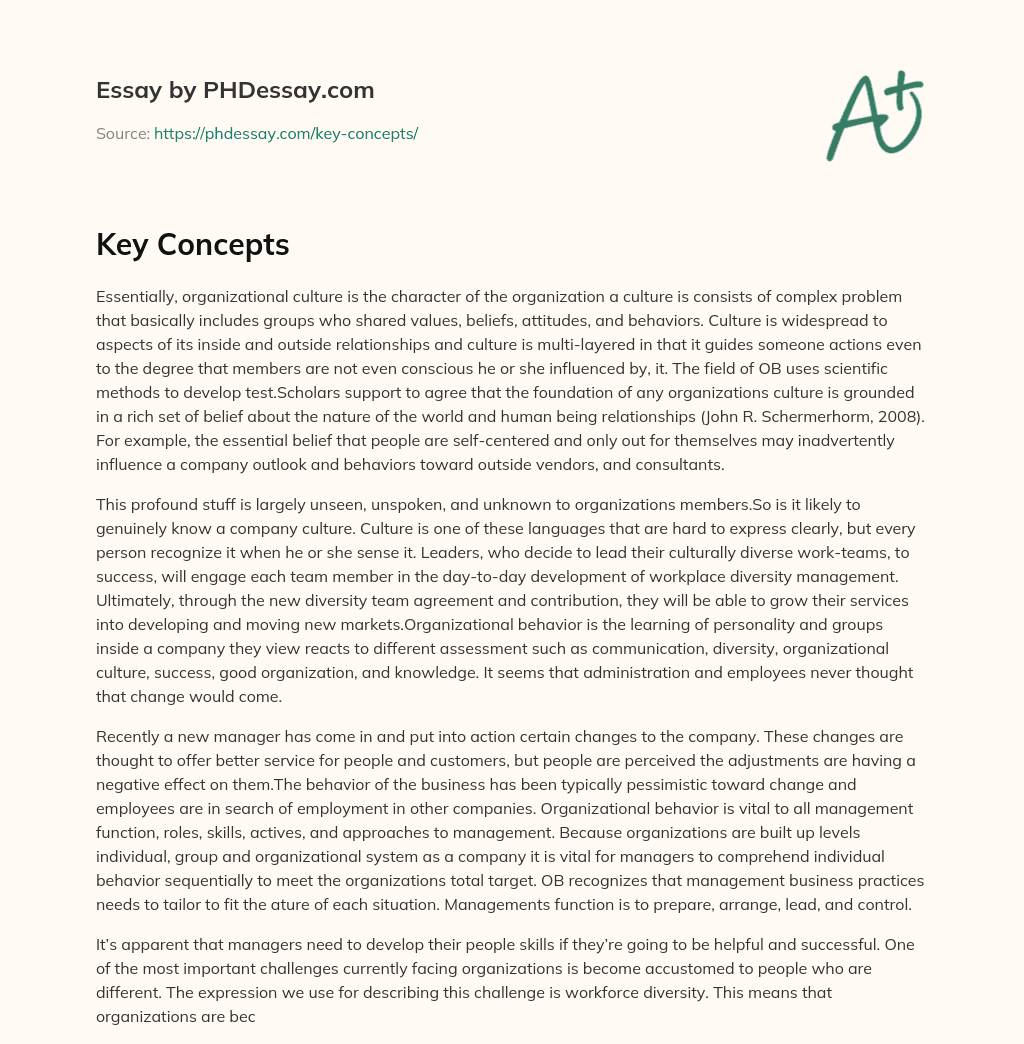 key concepts in an essay