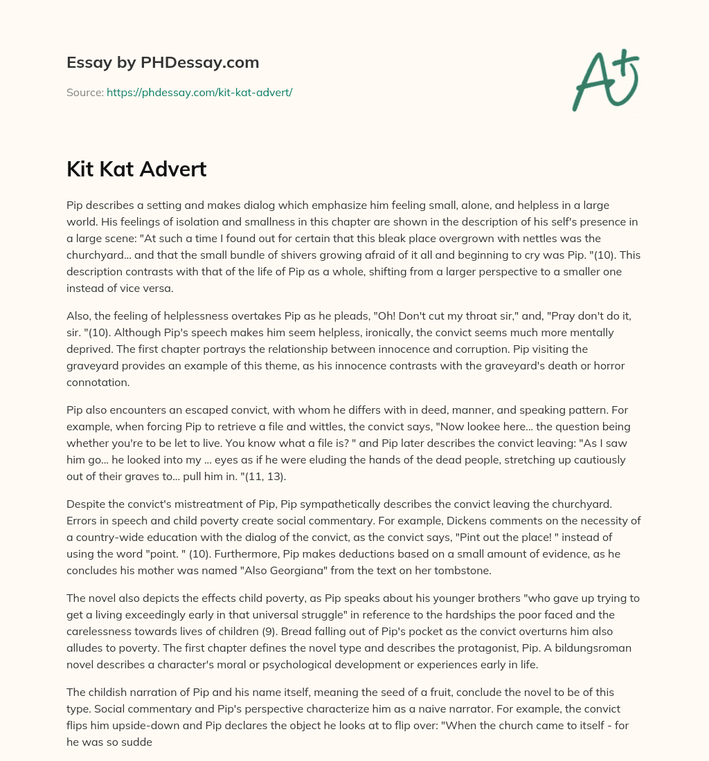 Kit Kat Advert essay