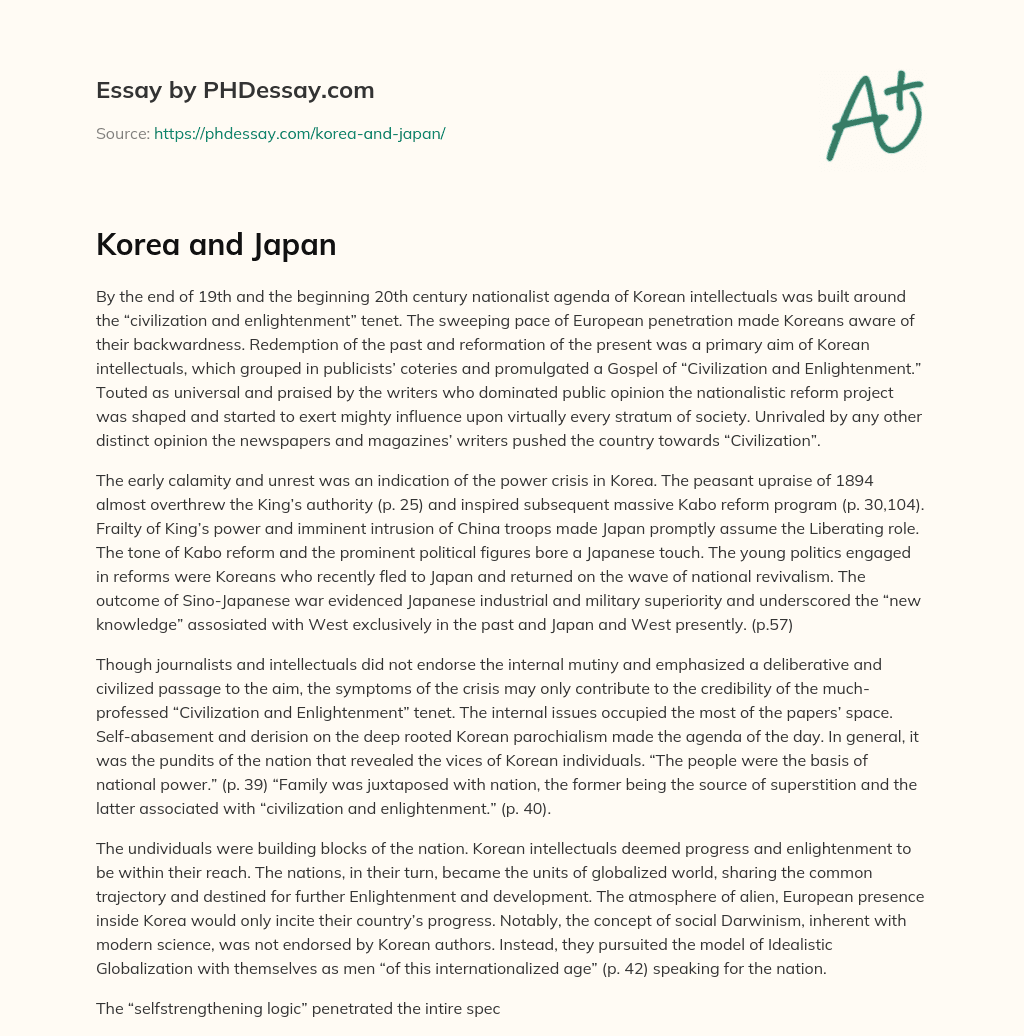 Korea and Japan essay