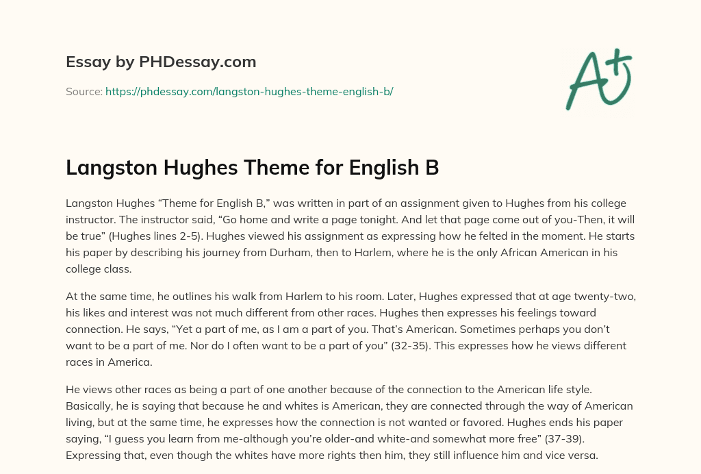 langston-hughes-theme-for-english-b-300-words-phdessay